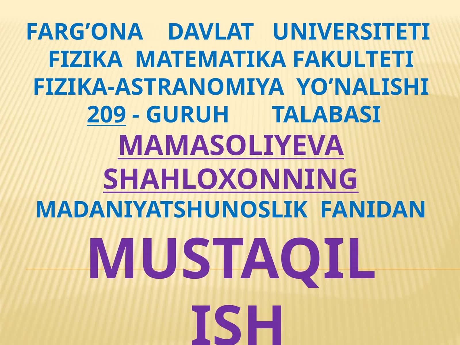 Madaniyat Rivojlanishining Asosiy Qonuniyatlari