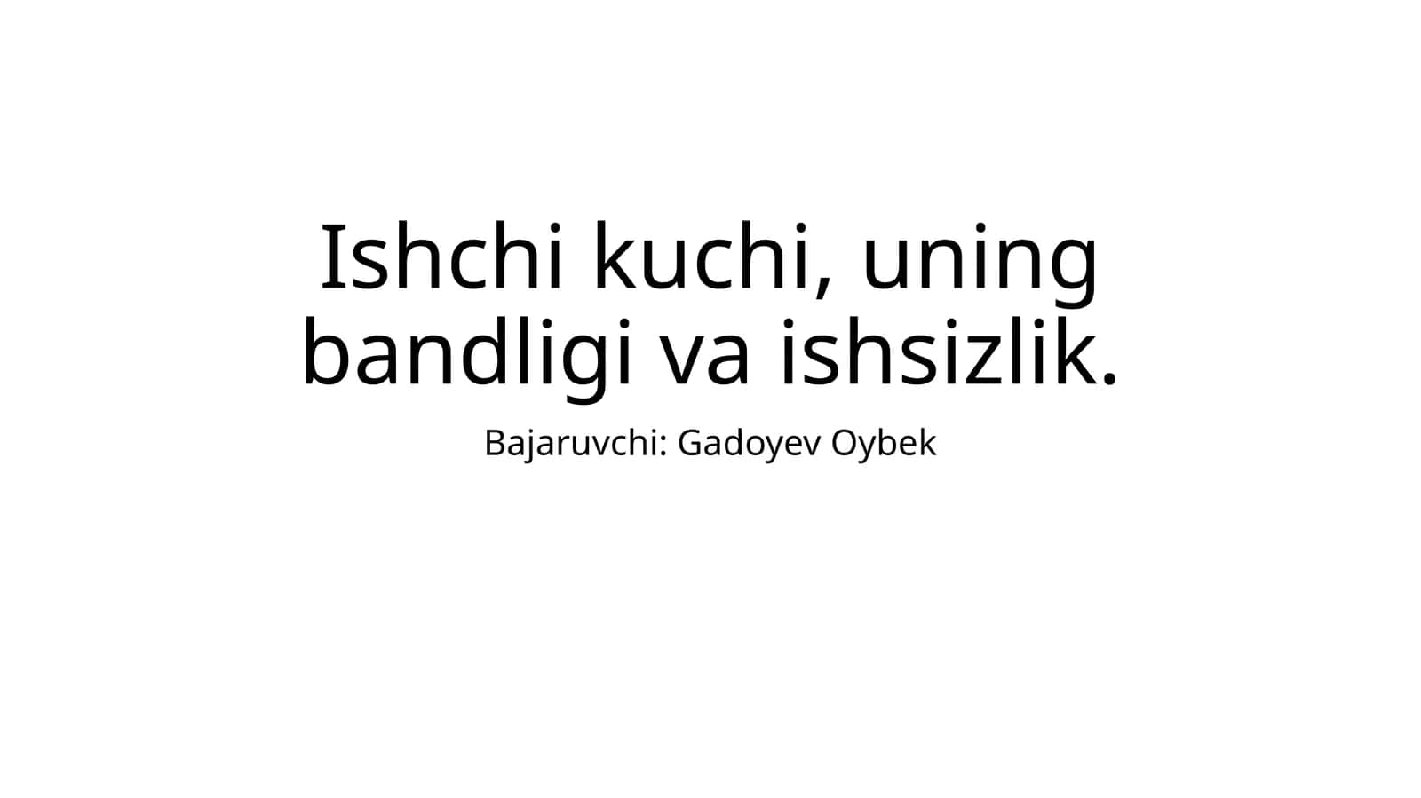 Ishchi kuchi