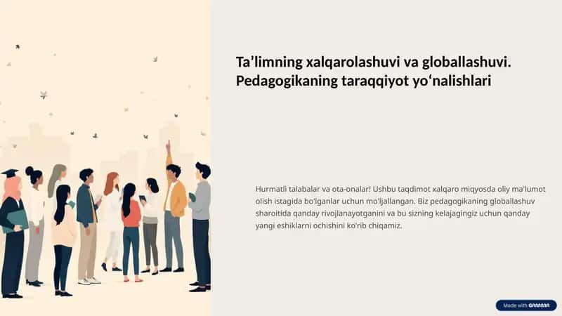 Globallashuv va Ta’lim