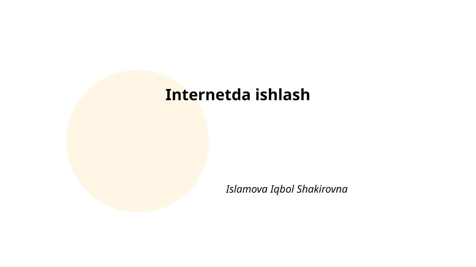 Internetda xavfsizlik choralari