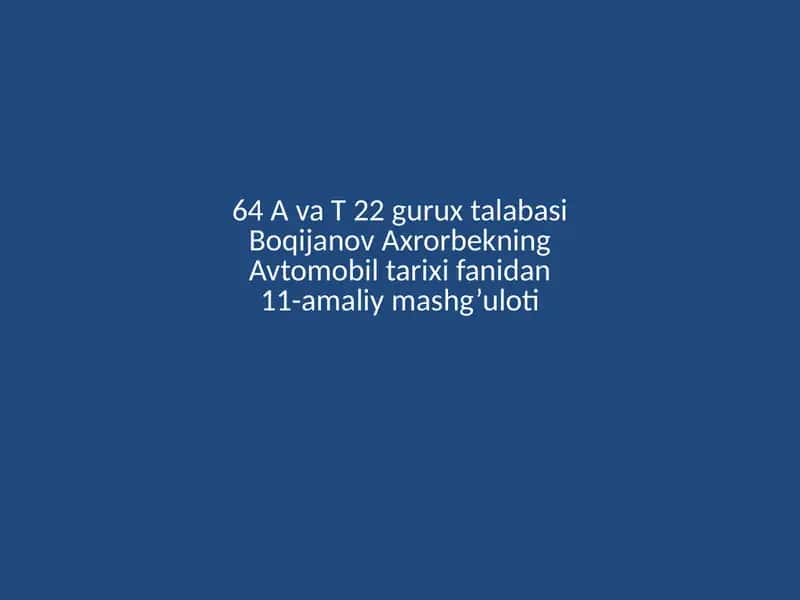 Elektromobil ko'p qancha yaxshi o'qilgan tema