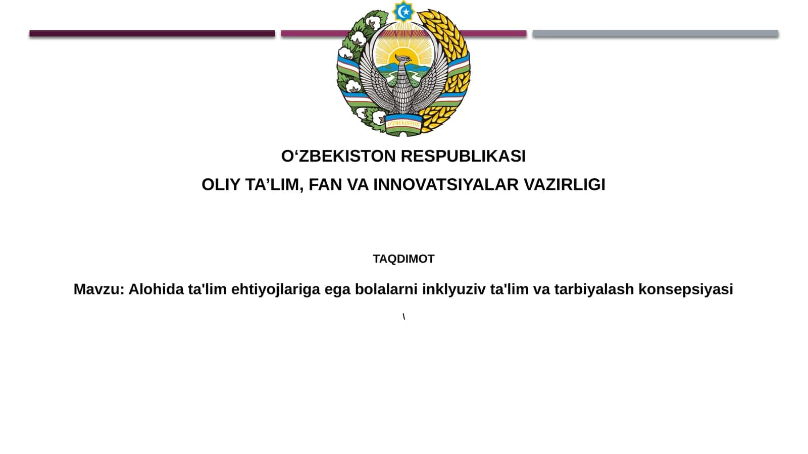 Inklyuziv ta'limning mohiyati va tamoyillari