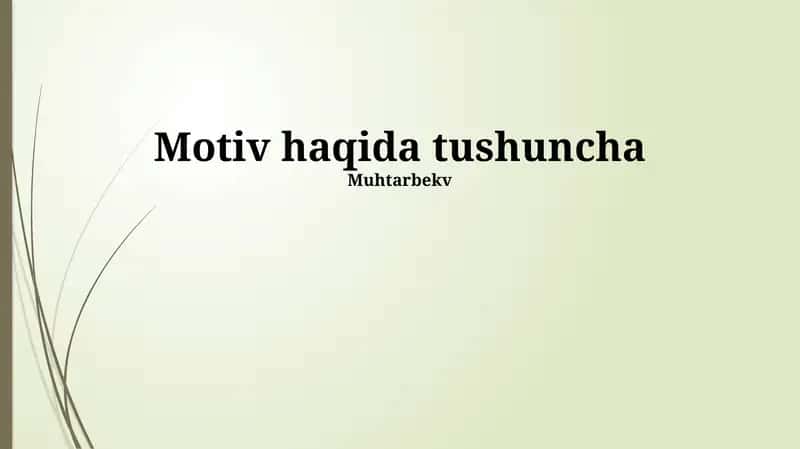 Motiv tushunchasi