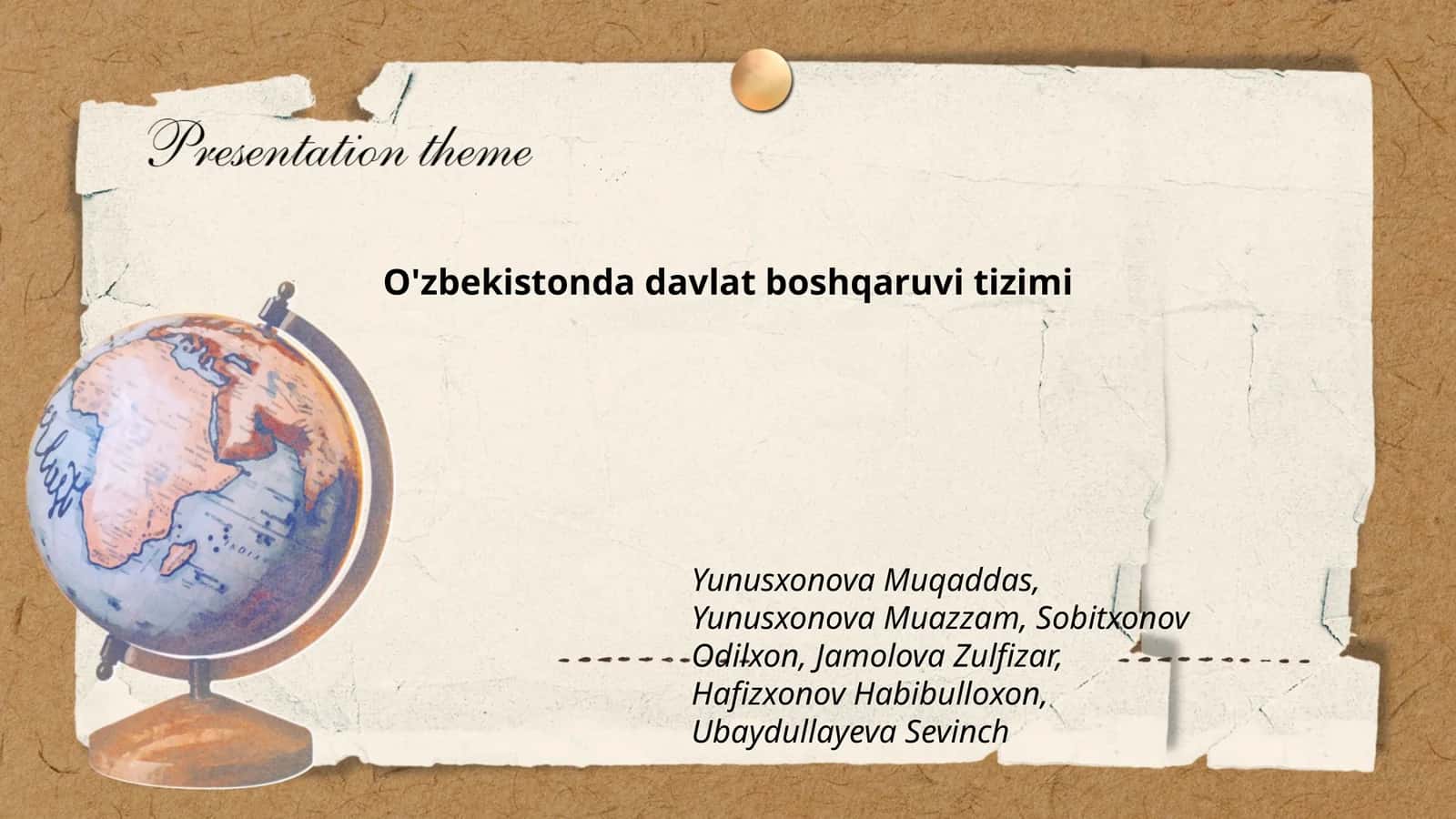 O'zbekistonda davlat boshqaruvi tizimi