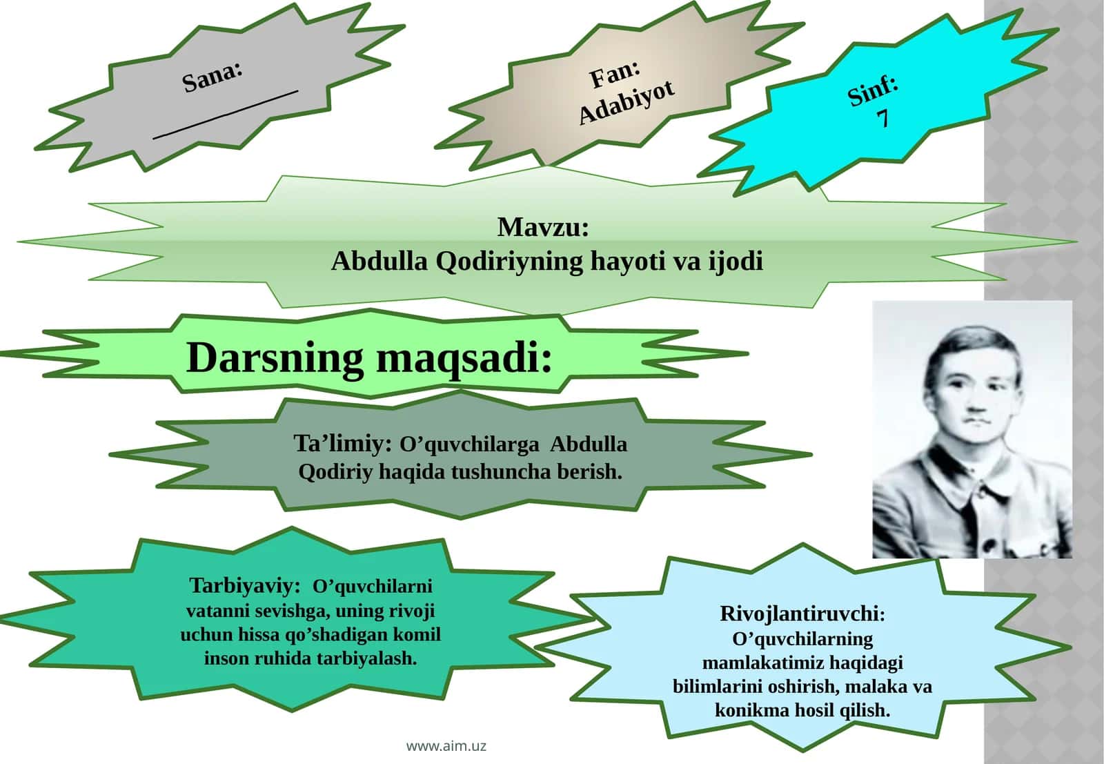 Abdulla Qodiriyning hayoti va ijodi