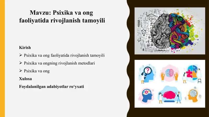 Psixika va ongning faoliyatda rivojlanish tamoyili