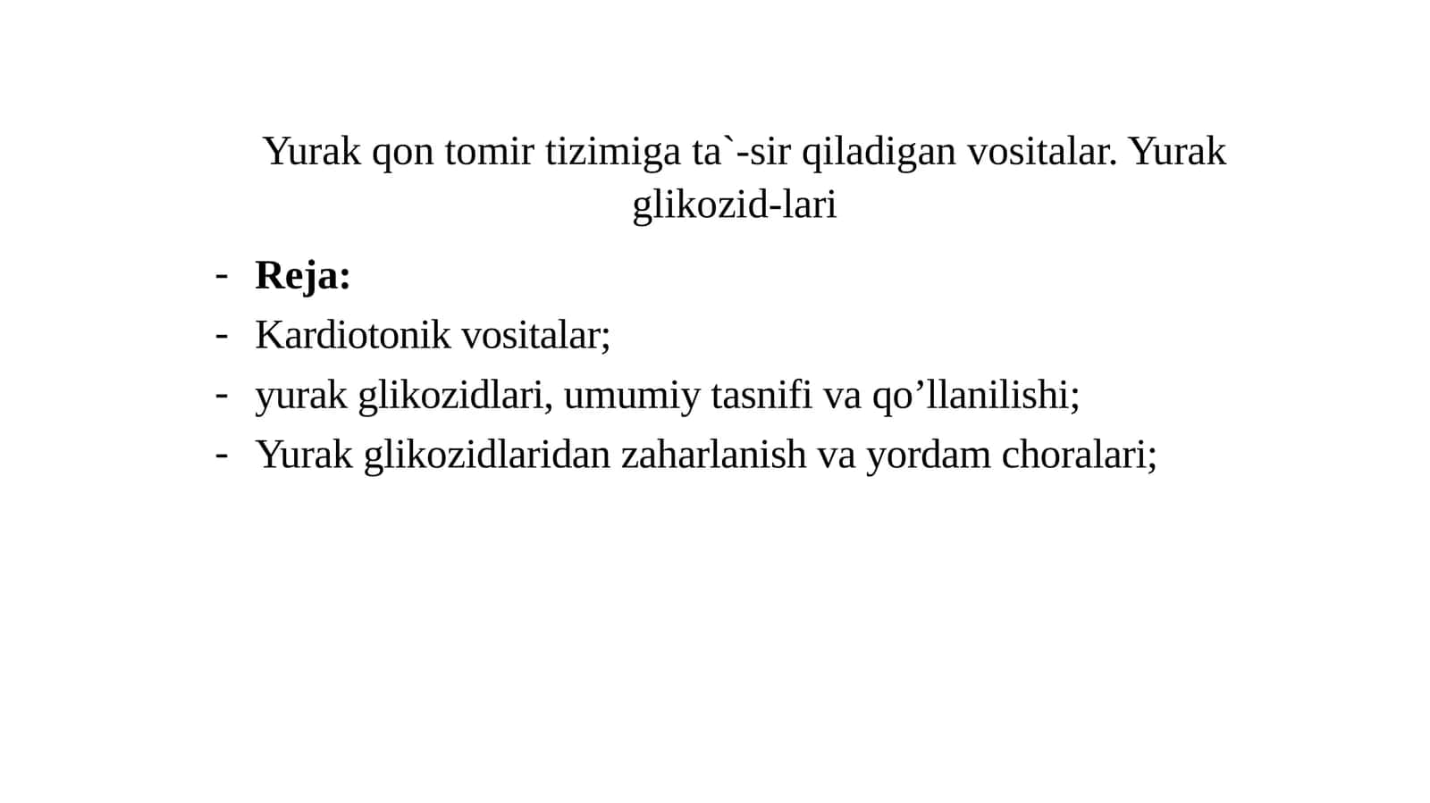 Yurak glikozidlari