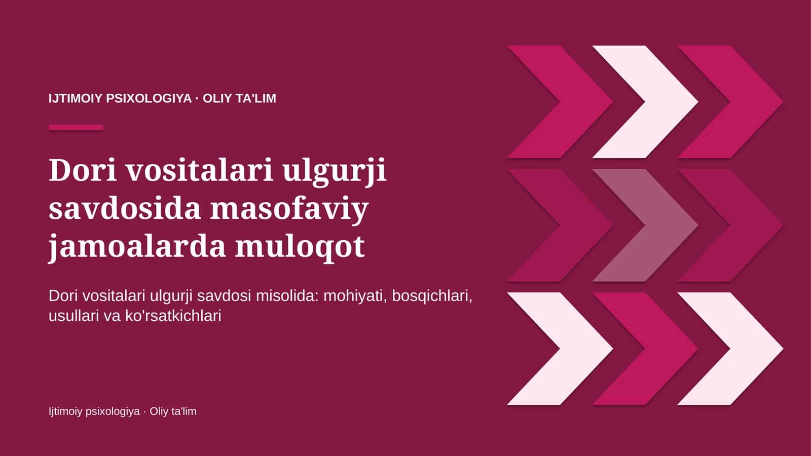 Dori vositalari ulgurji savdosida masofaviy jamoalarda muloqot