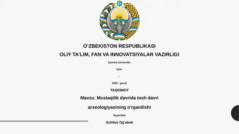Mustaqilik davrida tosh davri arxeologiyasining o'rganilishi