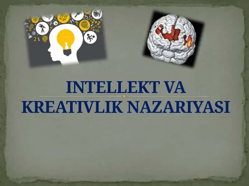 INTELLEKT VA KREATIVLIK NAZARIYASI
