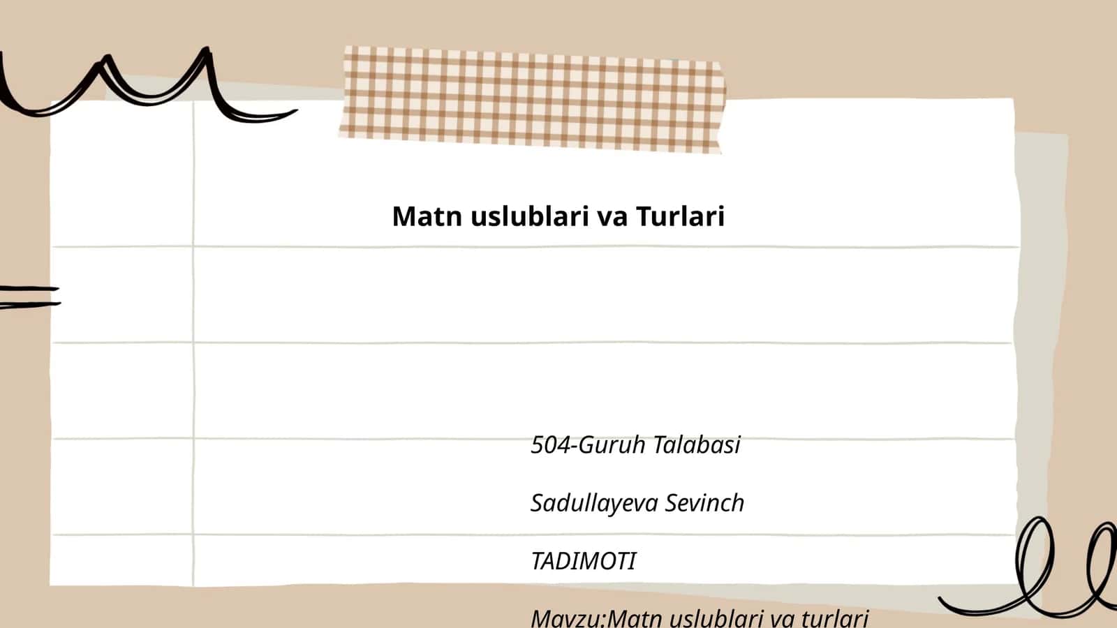 Matn uslublari va Turlari