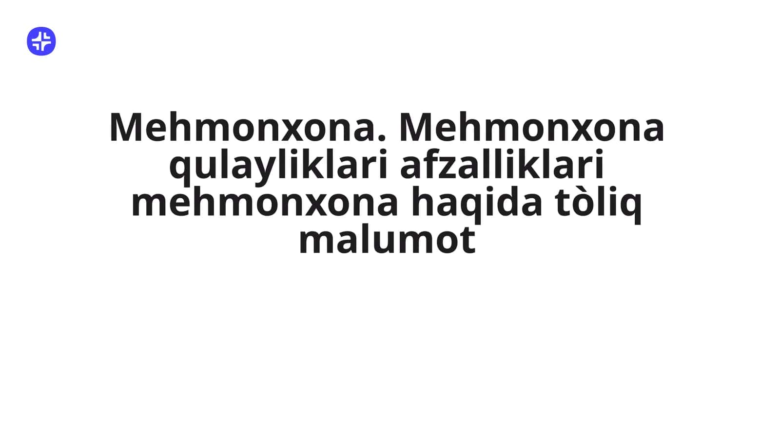 Mehmonxona