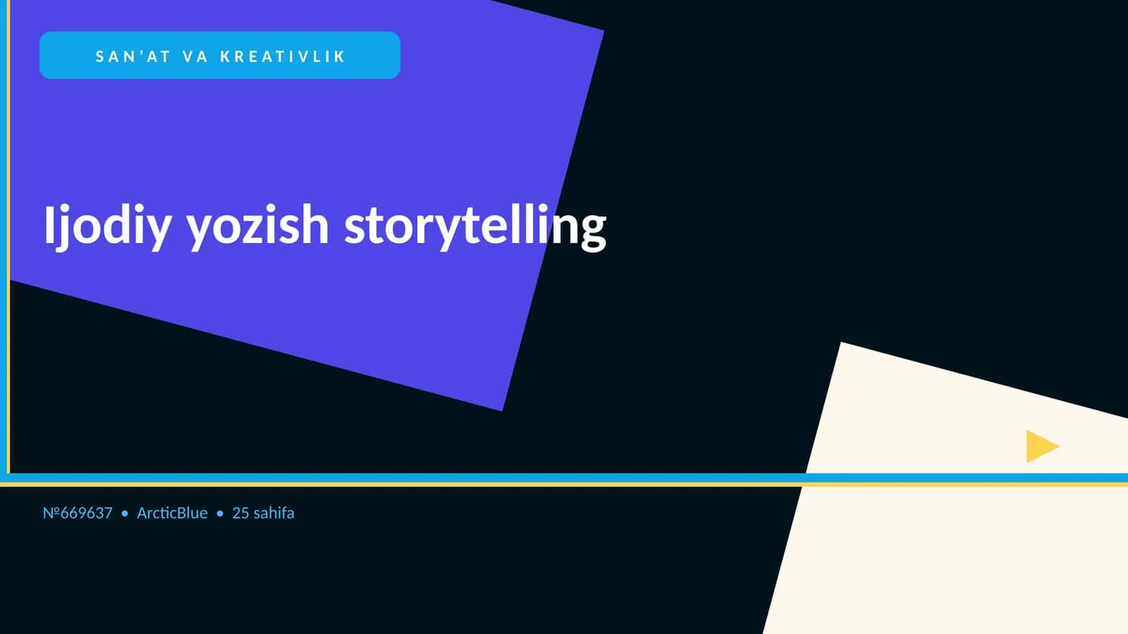 Ijodiy yozish storytelling