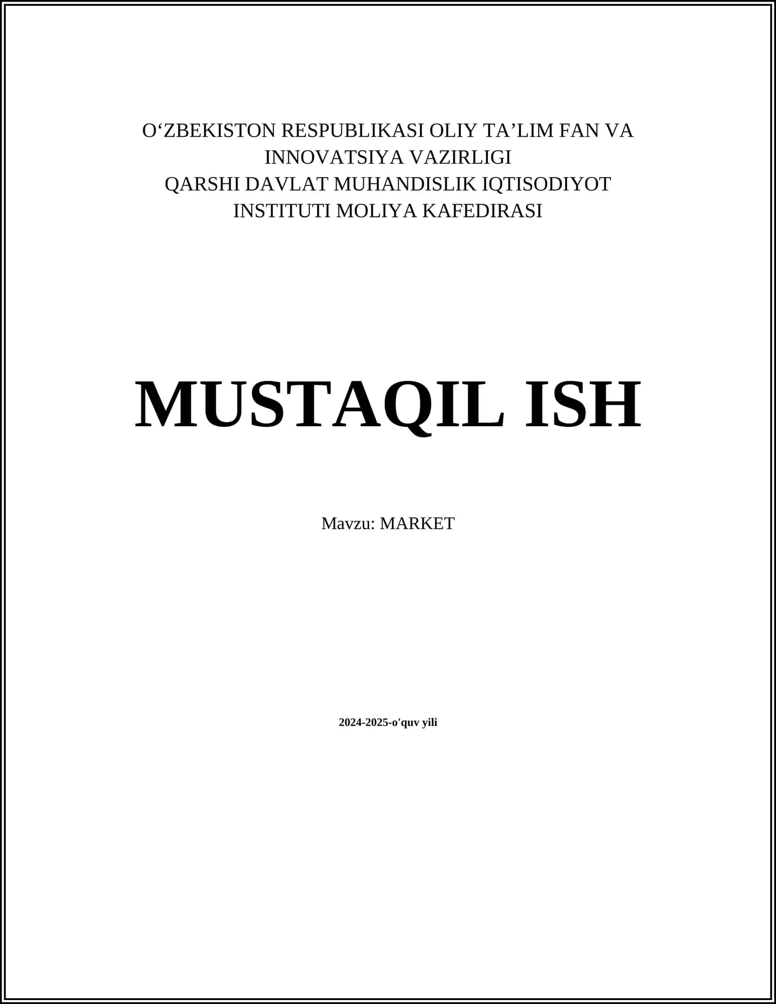 MARKET