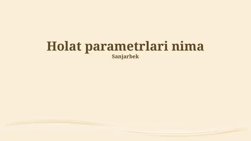 Davlatning Hududiy va Demografik Parametrlari