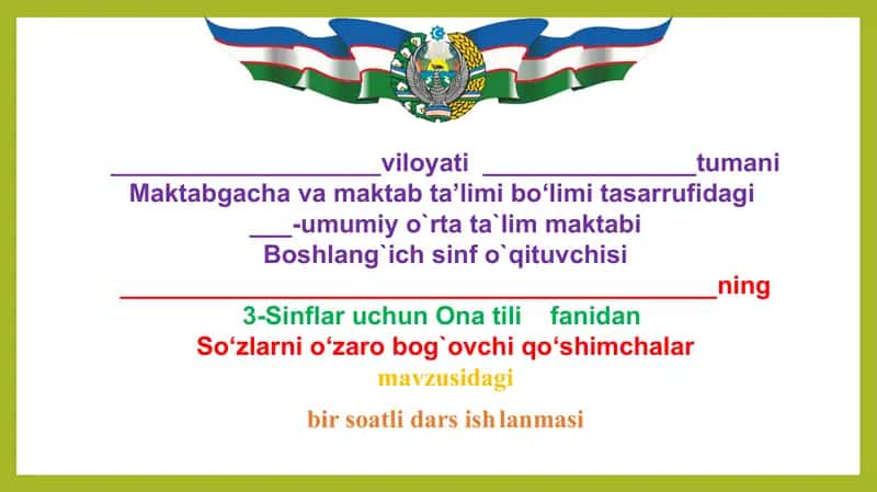 Ona tilidan so'zlarni o'zarib qo'shuvchi qo'shimchalar