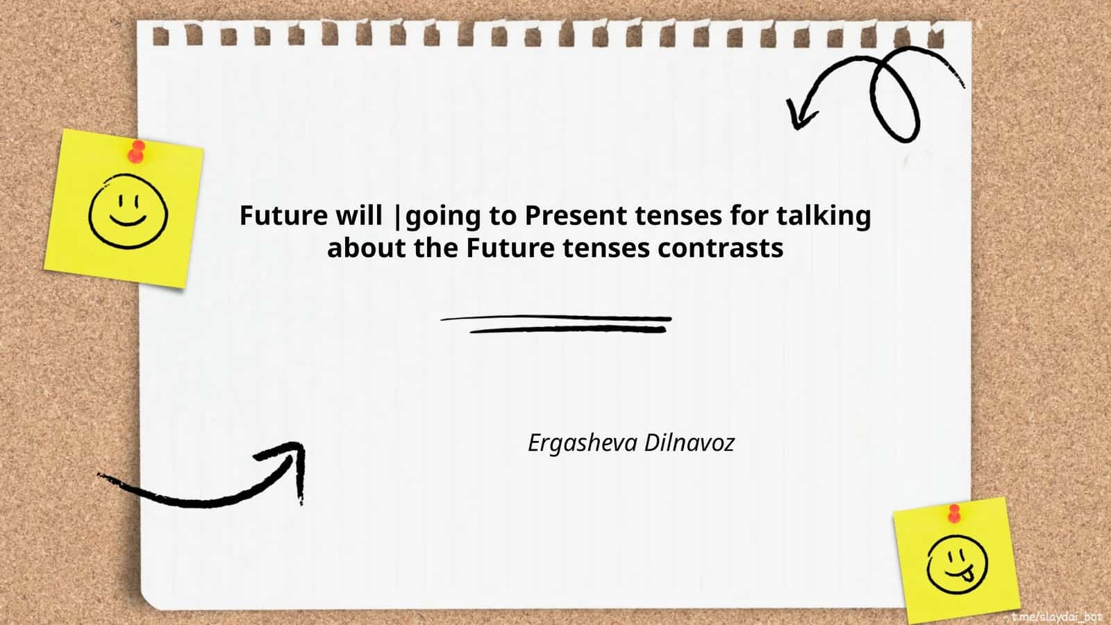 Future will |going to Present tenses for talking about the Future tenses contrasts