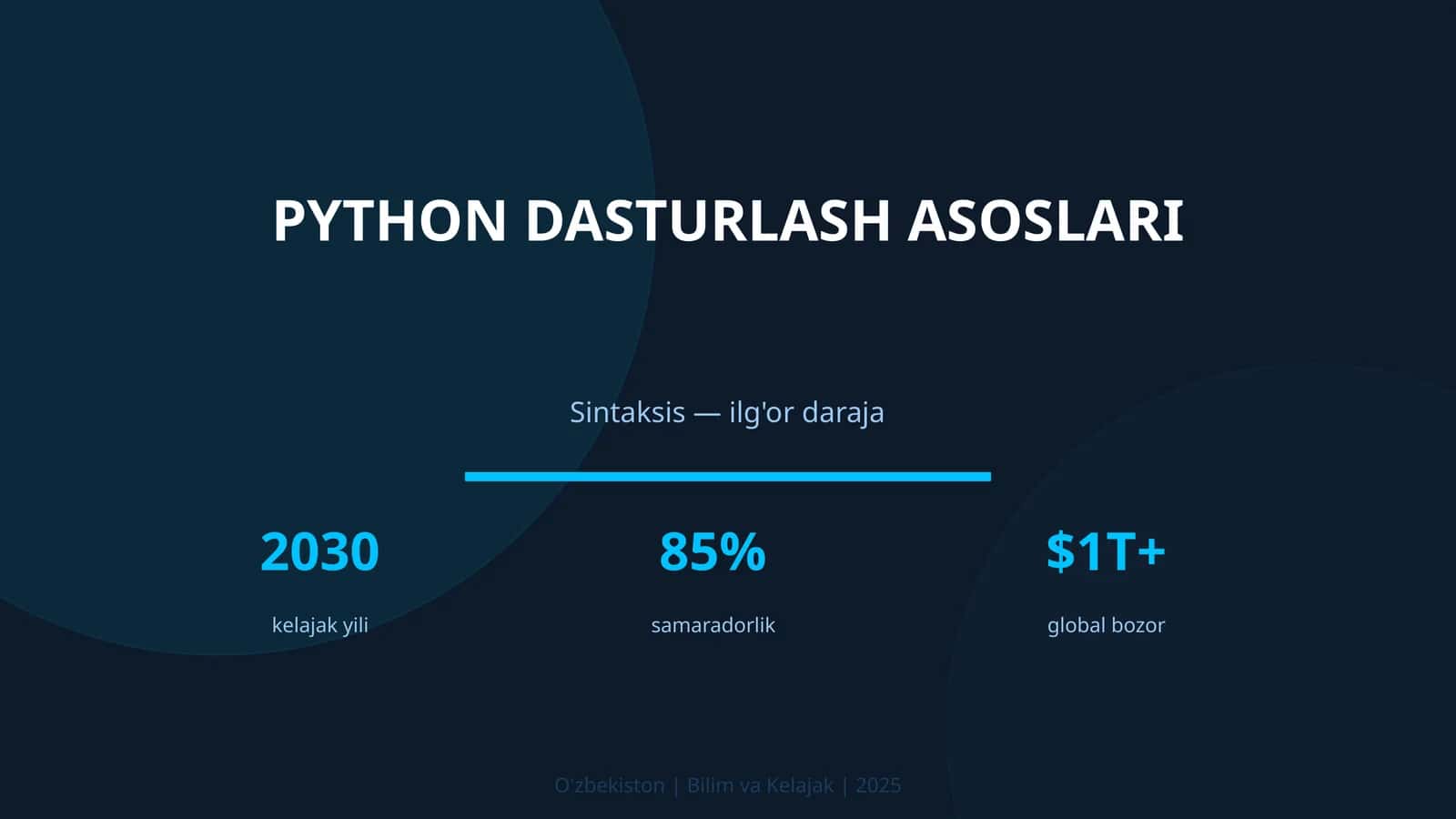 Python dasturlash asoslari
