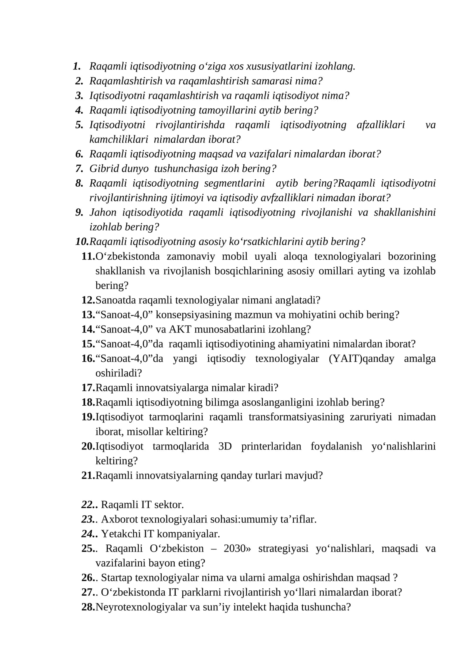 Rаqаmli iqtisodiyot