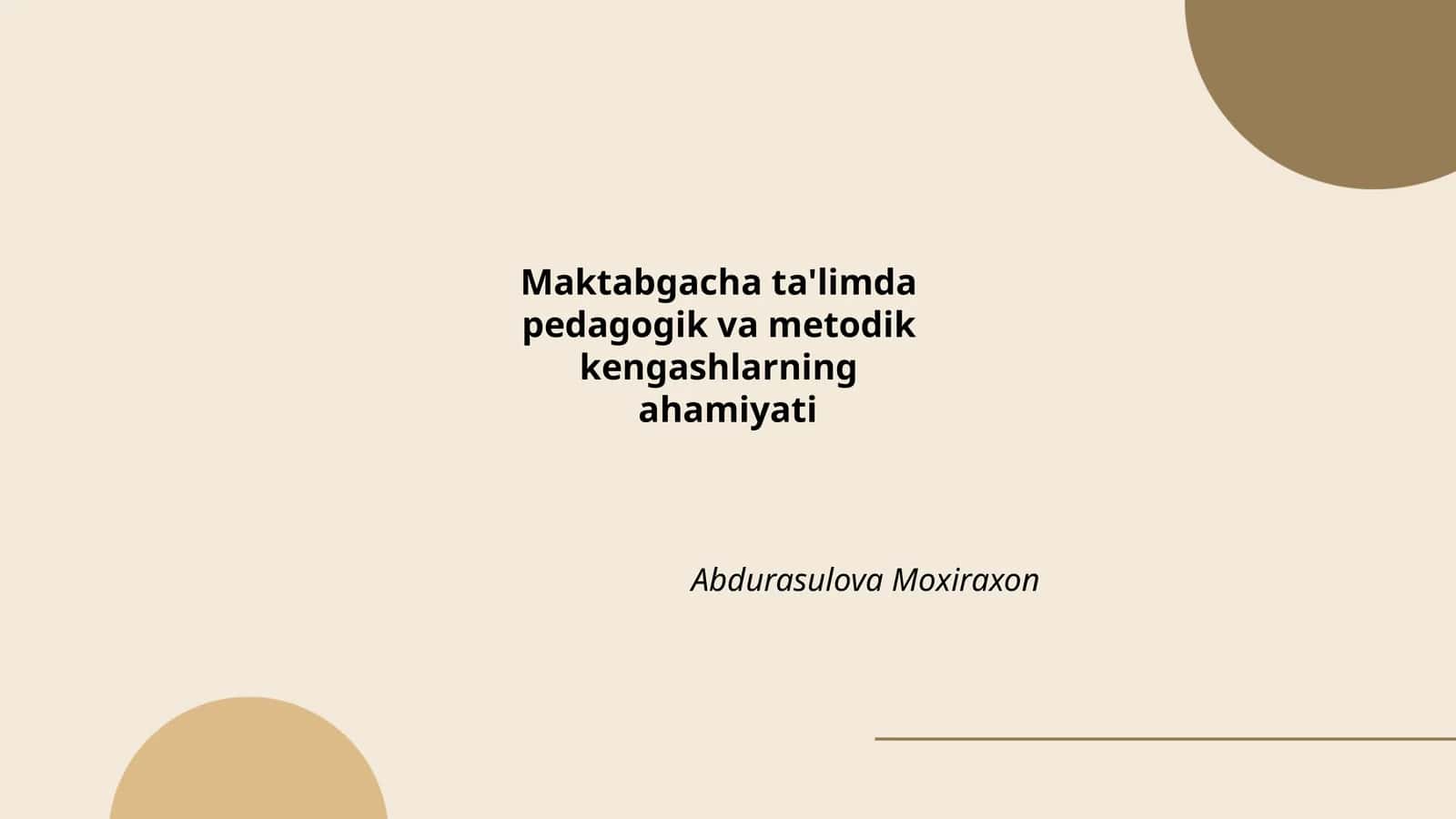 Pedagogik va metodik kengashlarning ahamiyati
