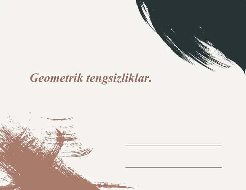 Geometrik tengsizliklar