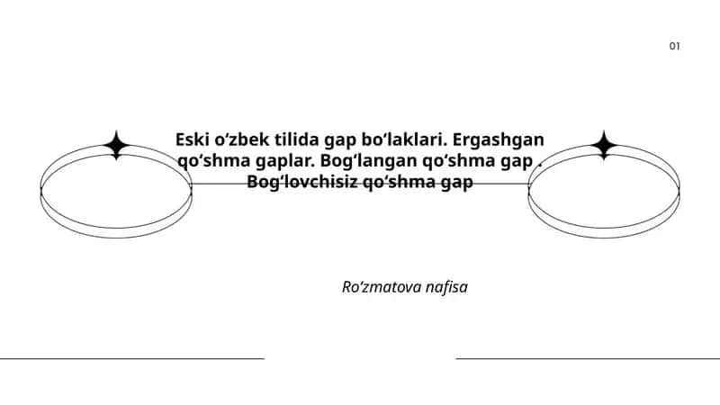 Eski oʻzbek tilida gap boʻlaklari