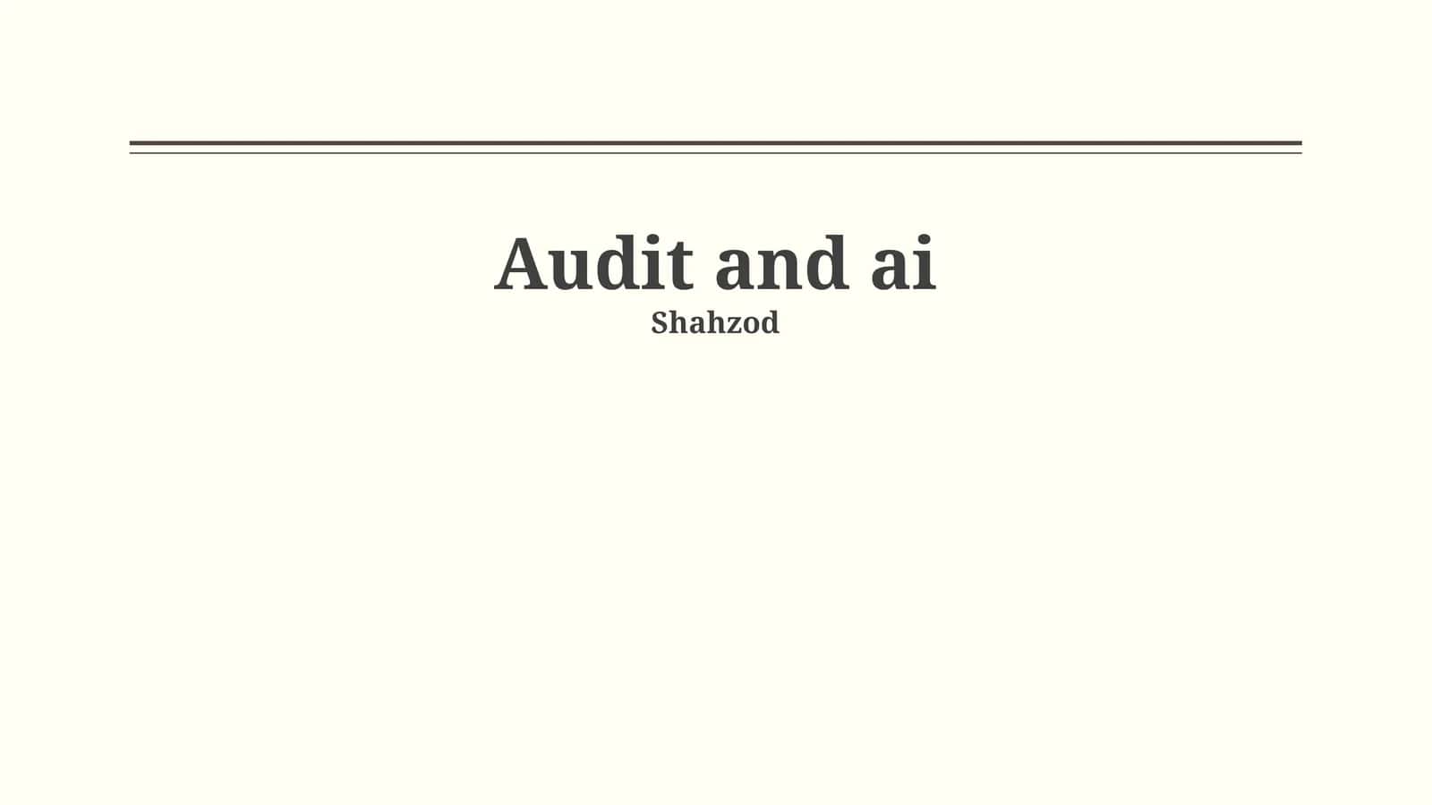 Audit va AI