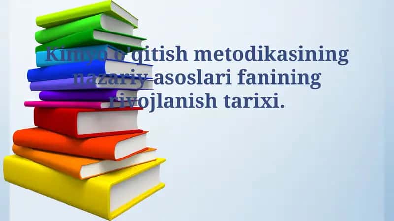 Kimyo o'qitish metodikasi