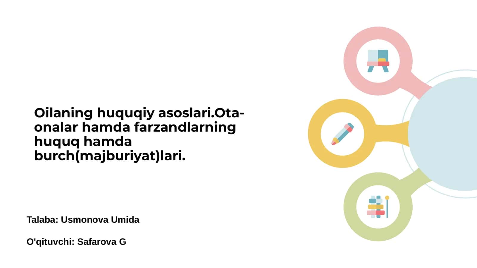 Oilaning huquqiy asoslari