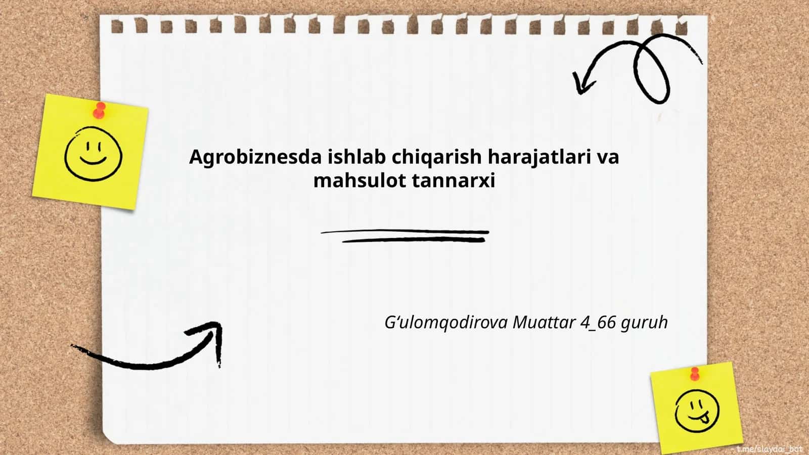 Agrobiznesda ishlab chiqarish harajatlari va mahsulot tannarxi