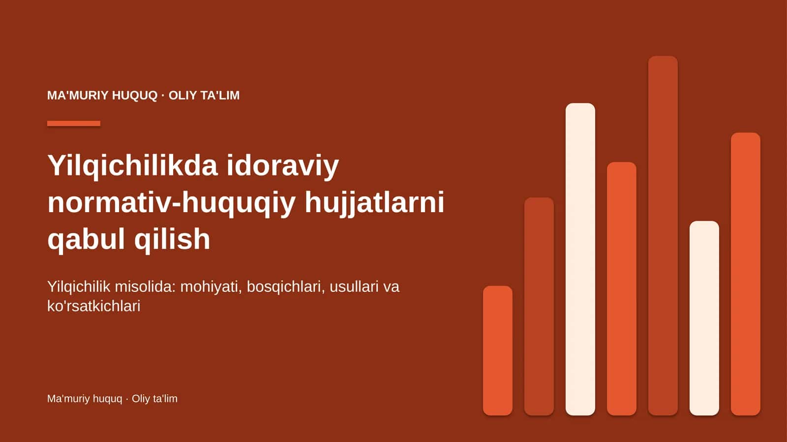 yilqichilikda idoraviy normativ huquqiy hujjatlarni qabul qilish 1889