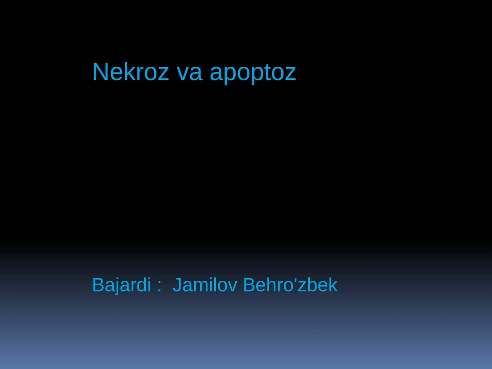 Nekroz va Apoptoz