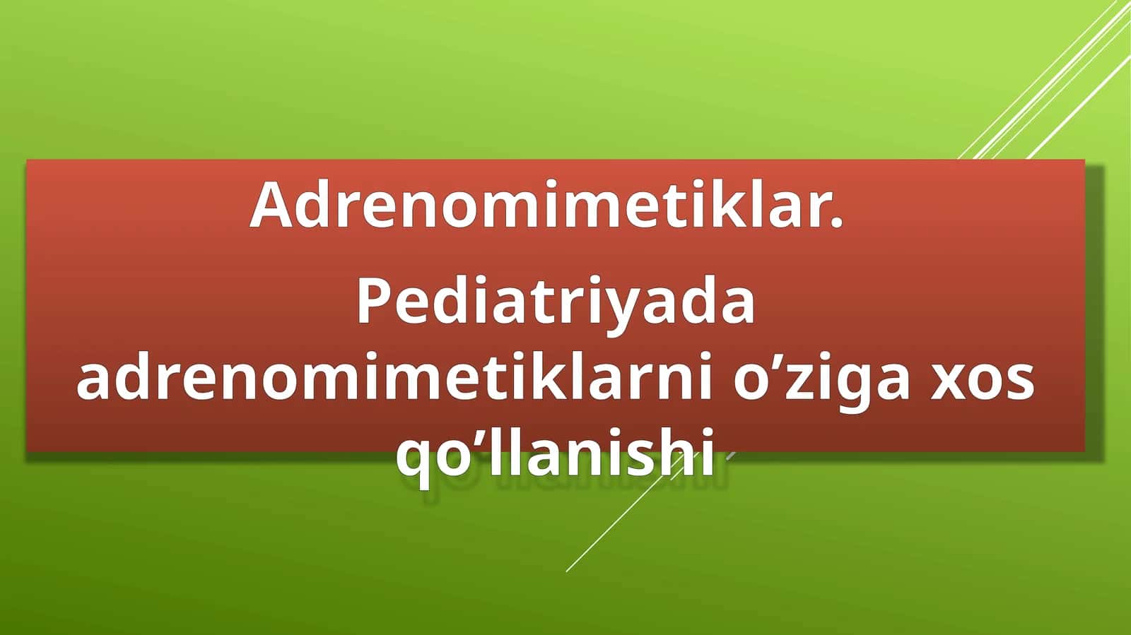 Adrenomimetiklar