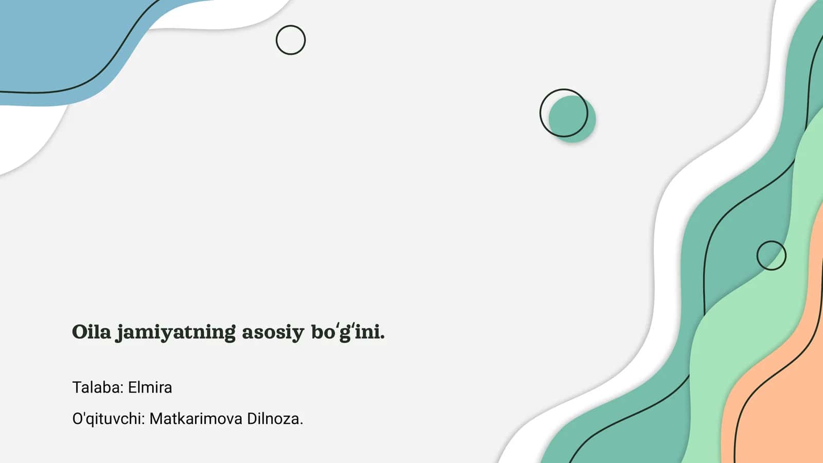 Oila va jamiyatning bogʻliqligi