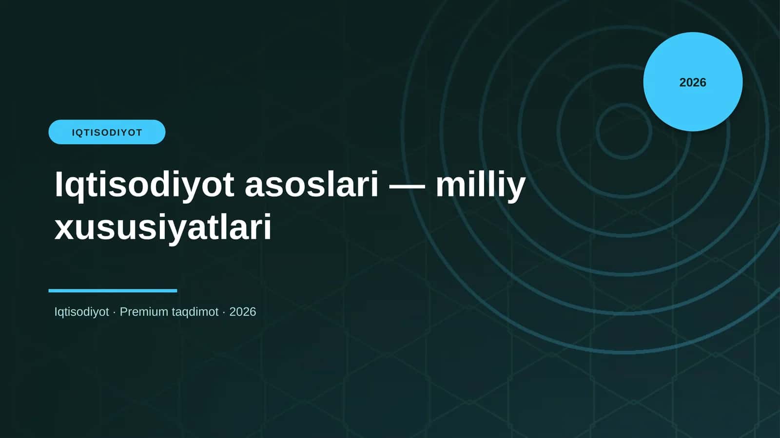 Iqtisodiyot asoslari — milliy xususiyatlari