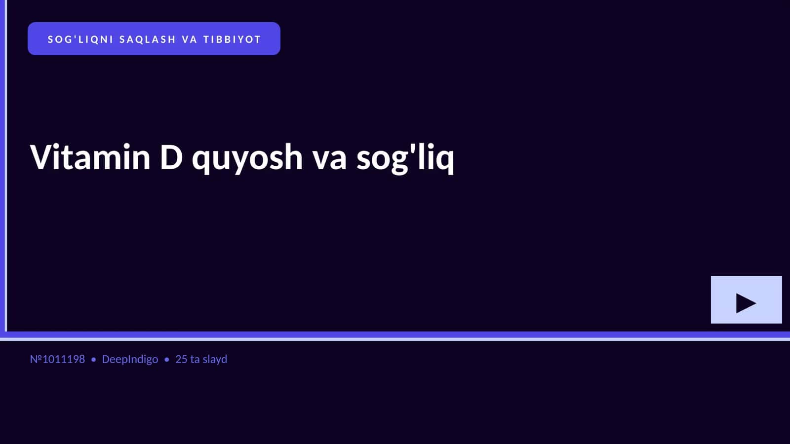 Vitamin D quyosh va sog'liq