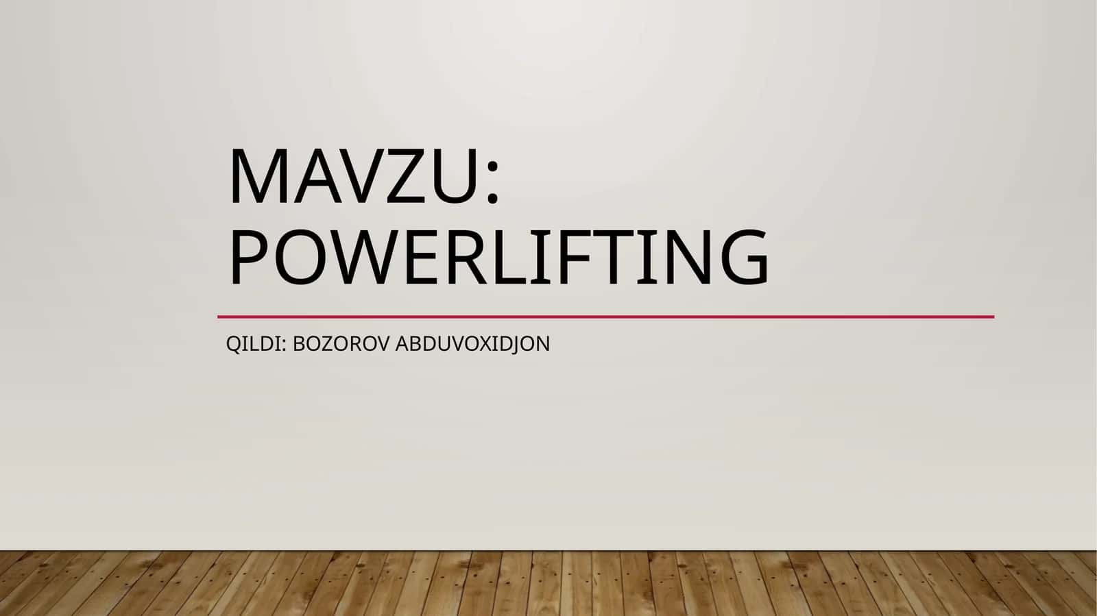 Powerlifting