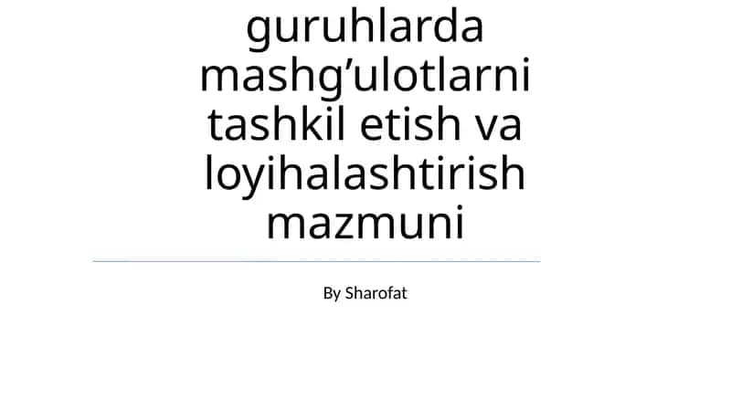 Erta bolalik loyihalarida baholash va ta'lim