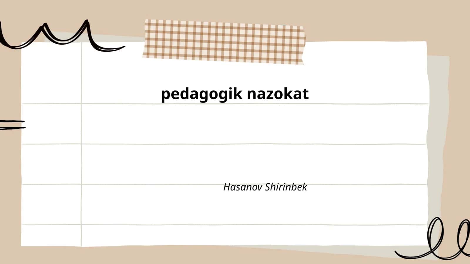 Pedagogik nazokat