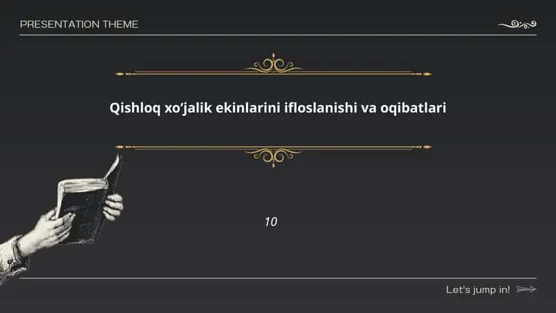Qishloq xoʻjalik ekinlarini ifloslanishi va oqibatlari