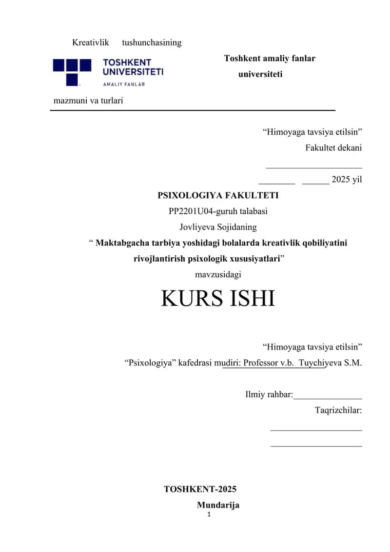 Maktabgacha tarbiya yoshidagi bolalarda kreativlik qobiliyatini rivojlantirish psixologik xususiyatlari.docx