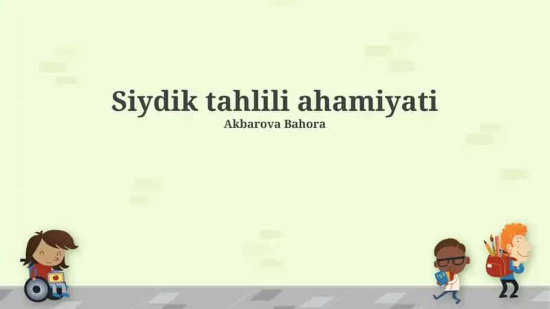Siydik tahlili ahamiyati