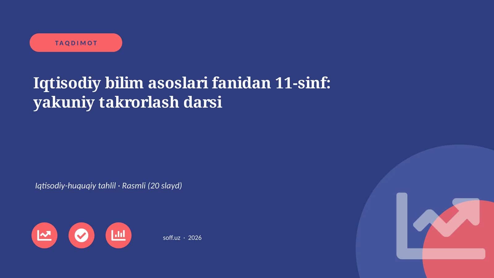 Iqtisodiy bilim asoslari fanidan 11-sinf: yakuniy takrorlash darsi