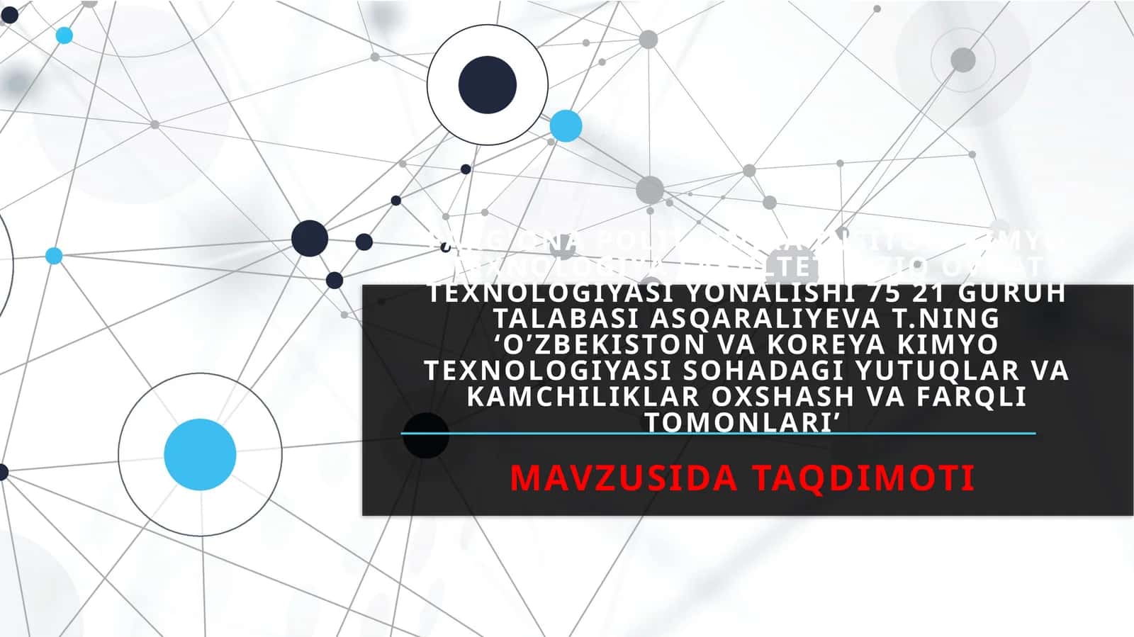 o‘zbekistonvakoreyakimyotexnologiyasisohadagiyutuqlarvakamchiliklaroxshashvafarqlitomonlari