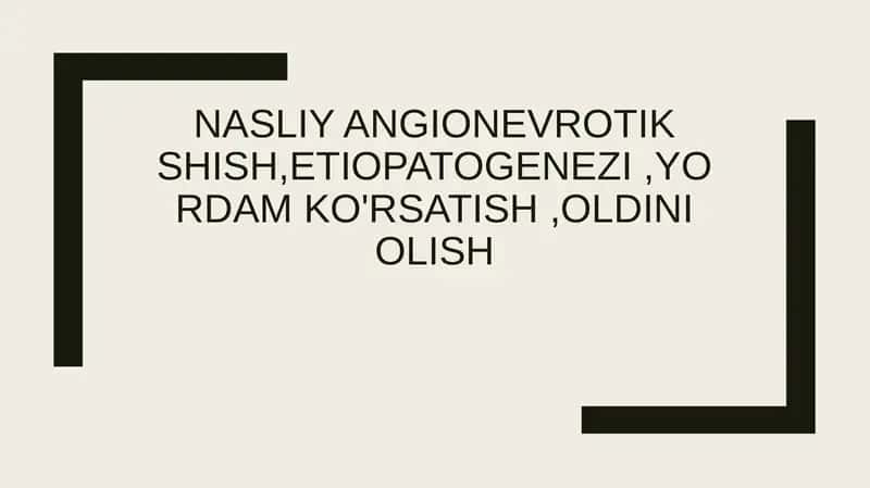 Angionevrotik shish (Квинке шиши)