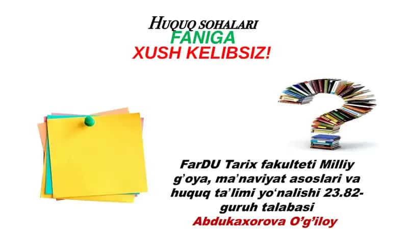 dars olib borish uchun shablon