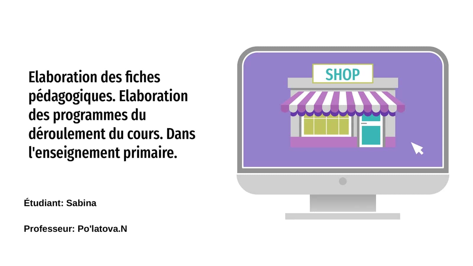 Elaboration des fiches pédagogiques