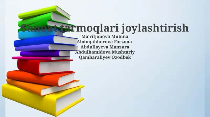 Sanoat Sektoriga Joylashtirish Asoslari
