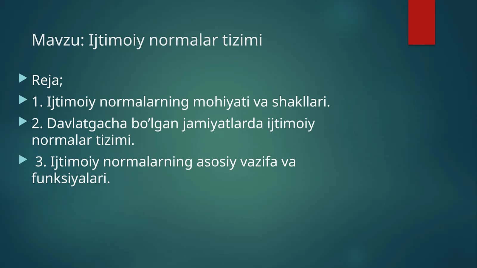 Ijtimoiy normalar tizimi