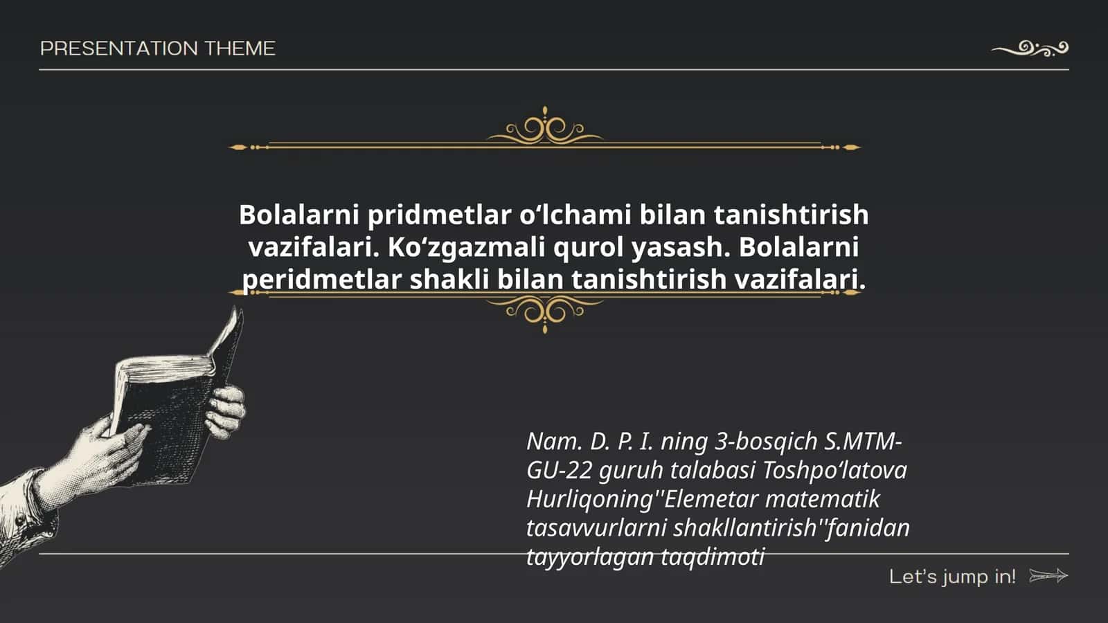 Elemetar matematik tasavvurlarni shakllantirish